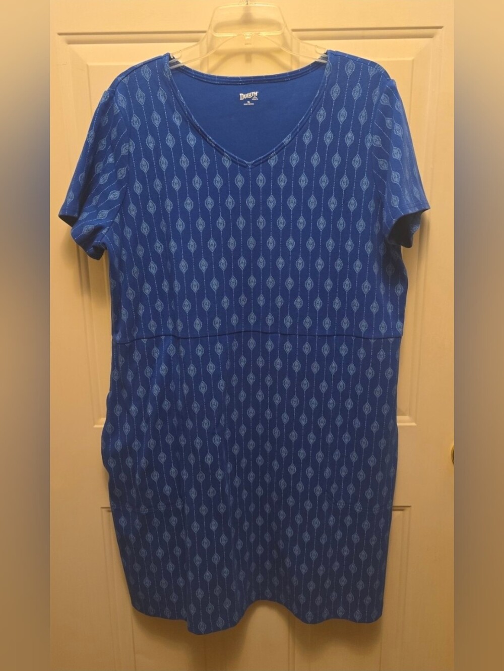 Duluth Trading Company Women's NoGA Naturale Cotton Short Sleeve Dress 
Size XL